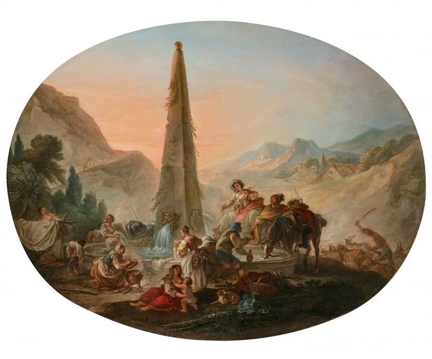 Charles Guérin - scena animata alla fontana